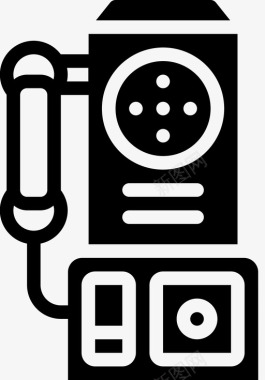 公用电话古董1填充图标图标