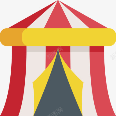马戏团帐篷11场演出平房图标图标