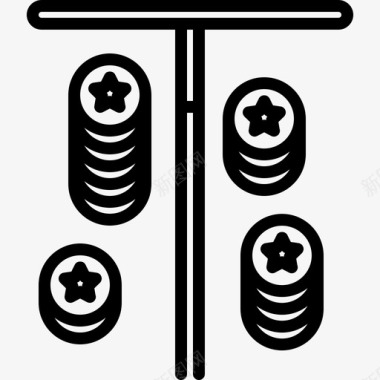 IP66筹码66号赌场直线型图标图标