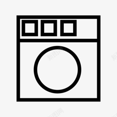 洗衣机洗衣机电子图标图标