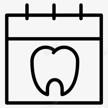 牙牙齿检查时间表护理牙科图标图标