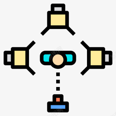 户外摄影照明摄影112线性颜色图标图标