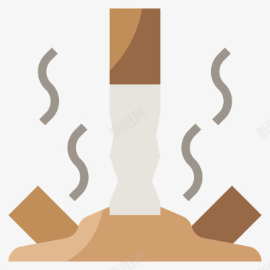 烟头戒烟24平淡图标图标