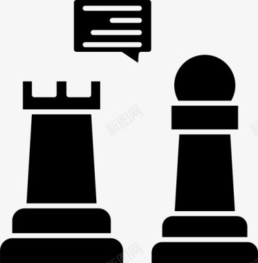 国际象棋棋盘游戏策略图标图标