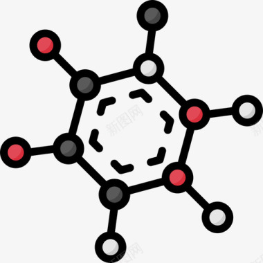 陆行生物分子生物工程26线性颜色图标图标