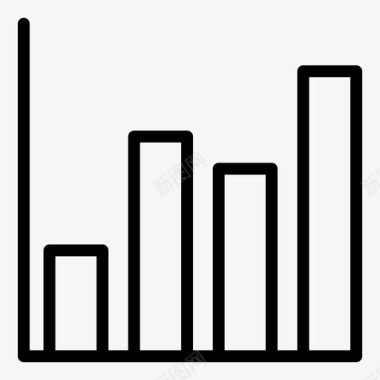 金融等距分析条形图电子商务图标图标