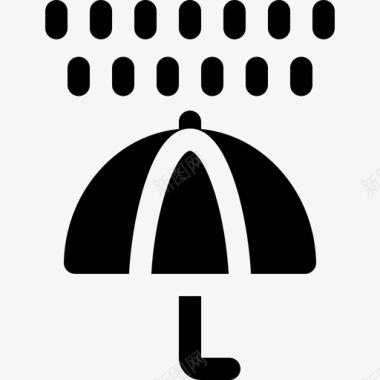 雨伞秋季自然9填充图标图标