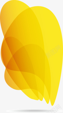 黄色逗号形状透明图案标识矢量图图标图标