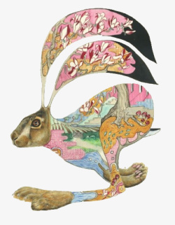 水彩手绘兔子素材
