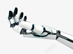 白色矢量机器人机器人科技感白色手高清图片