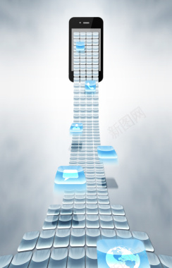 创意科技数码科技手机广告海报背景背景
