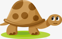 一只褐色小乌龟矢量图素材