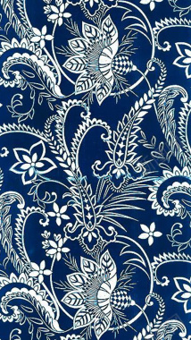 蓝色花卉底纹复古h5素材背景背景