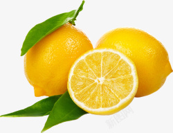 黄色底优惠券柠檬黄色水果高清图片