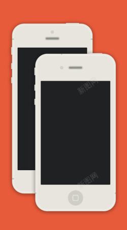 白色iphone手机图素材