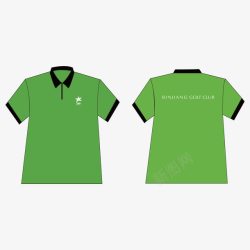 质感绿色商务短袖素材
