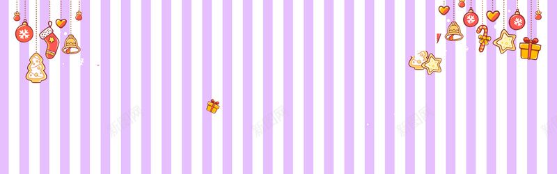 紫色手绘淘宝天猫2017圣诞节促销海报PSD分层背景