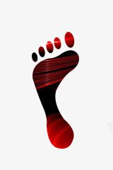 红黑色脚印图案素材