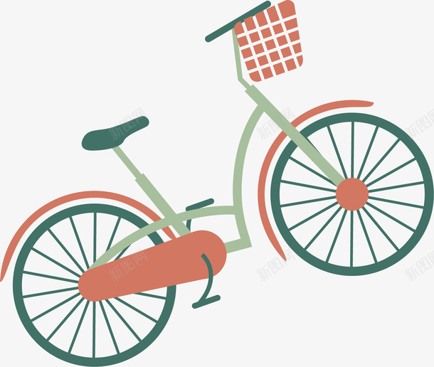 水彩自行车矢量图ai免抠素材_88icon https://88icon.com 交通工具 创意 单车 卡通手绘 水彩 粉色 自行车 矢量图