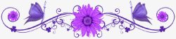 紫色的花朵边框素材