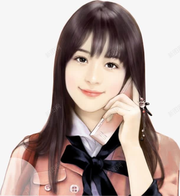 清纯可爱现代手绘美人png免抠素材_88icon https://88icon.com 可爱 清纯 现代 美人