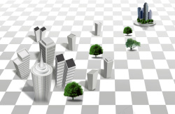 都市生活大楼模型海报背景高清图片