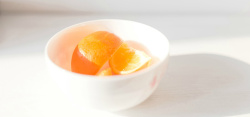 瓷碗海报设计日系文艺清新橙子瓷碗背景高清图片