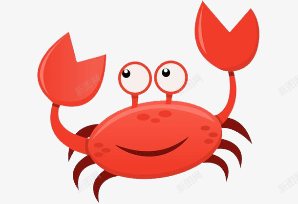 红色卡通小螃蟹psd免抠素材_88icon https://88icon.com 卡通螃蟹 可爱螃蟹 红螃蟹 螃蟹