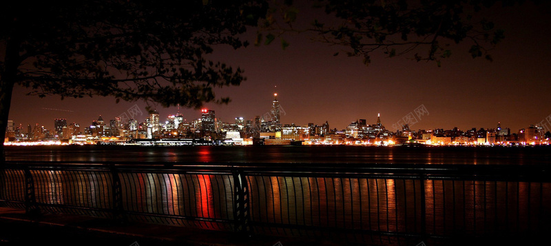 城市夜景海报素材背景