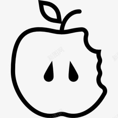 吃新鲜水果苹果图标图标