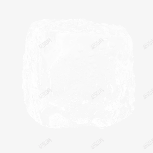 一个白色透明冰块png免抠素材_88icon https://88icon.com 单独 夏天 白色冰块 透明冰块