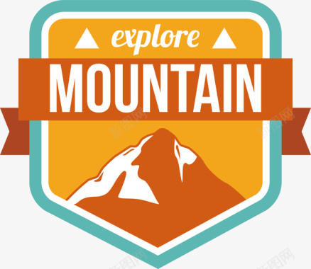 自然登山logo矢量图图标图标