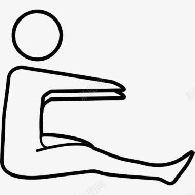 运动人物腹部运动图标图标