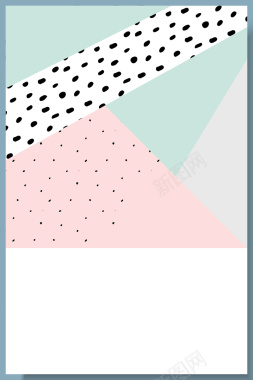 白色简约孟菲斯创意几何线框背景背景