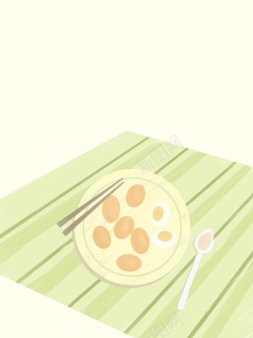 插画小清新美食中餐土鸡蛋背景