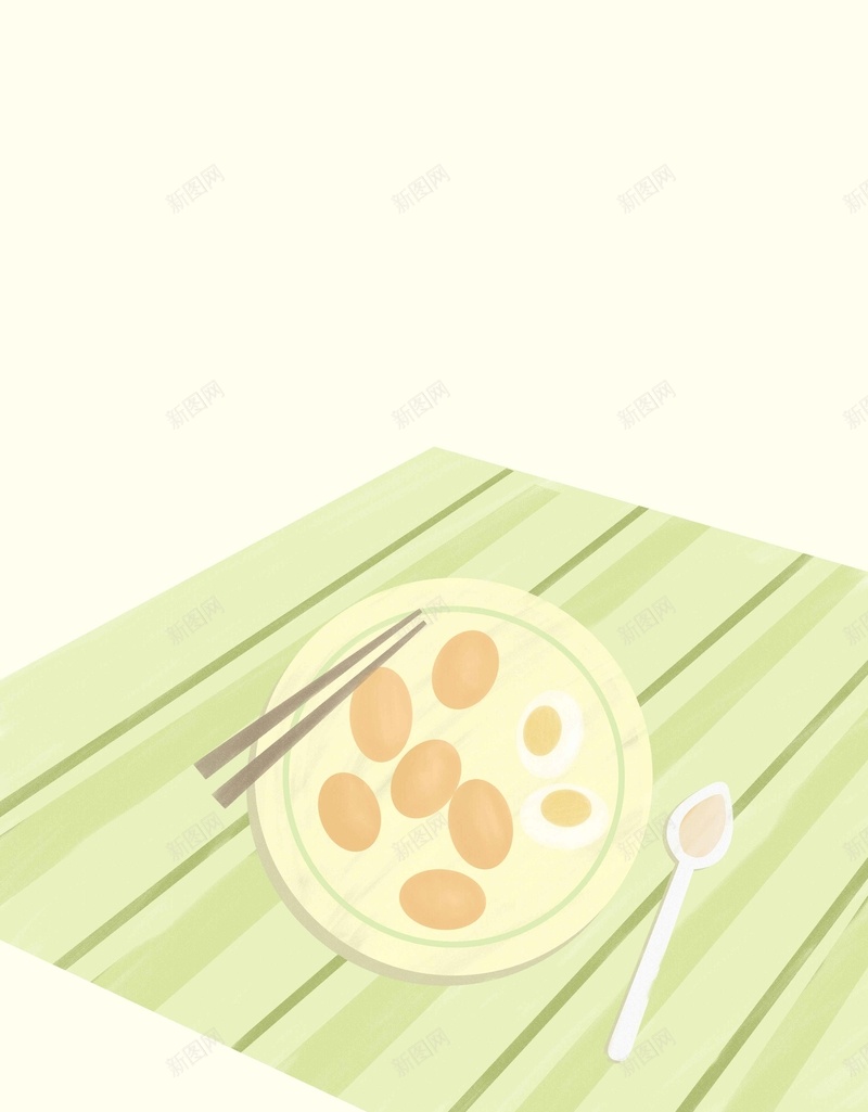 插画小清新美食中餐土鸡蛋psd设计背景_88icon https://88icon.com 土鸡蛋 中餐 卡通 插画 美食 盘子 鸡蛋 筷子 勺子 桌布