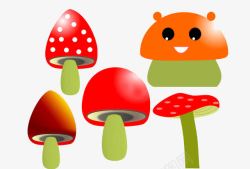 蘑菇卡通画卡通蘑菇高清图片