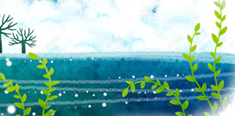 蓝色卡通风景H5背景jpg设计背景_88icon https://88icon.com 卡通 手绘 星星 白云 童趣 蓝色