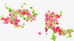 手绘粉色可爱花朵植物素材