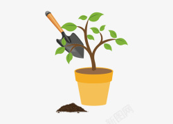 铲土铲子花园艺土壤素材