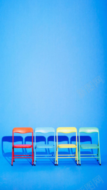 彩色椅子H5背景背景