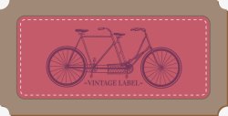 手绘红底自行车字母图案素材