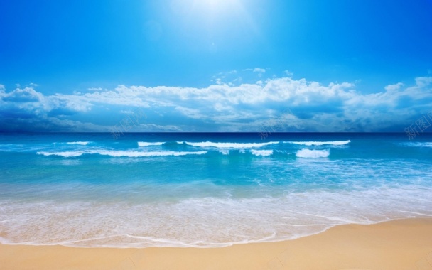 沙滩海平面背景