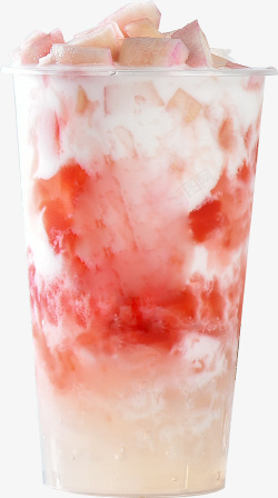 水果蜜桃酸奶水果茶高清图片