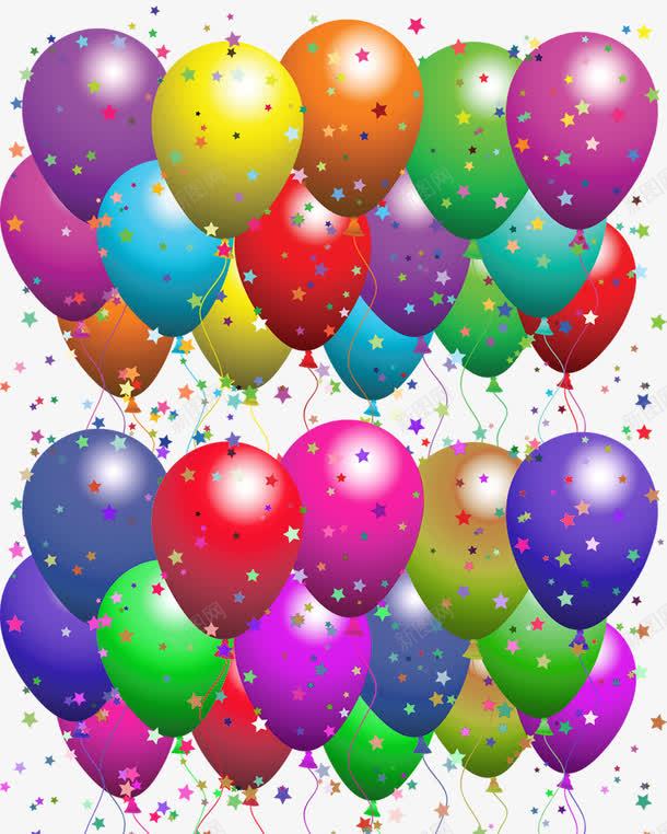 彩色星星大量气球png免抠素材_88icon https://88icon.com 大批气球 彩色气球 气球素材 漂浮气球 金色星星气球