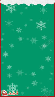 雪花绿色圣诞节背景背景