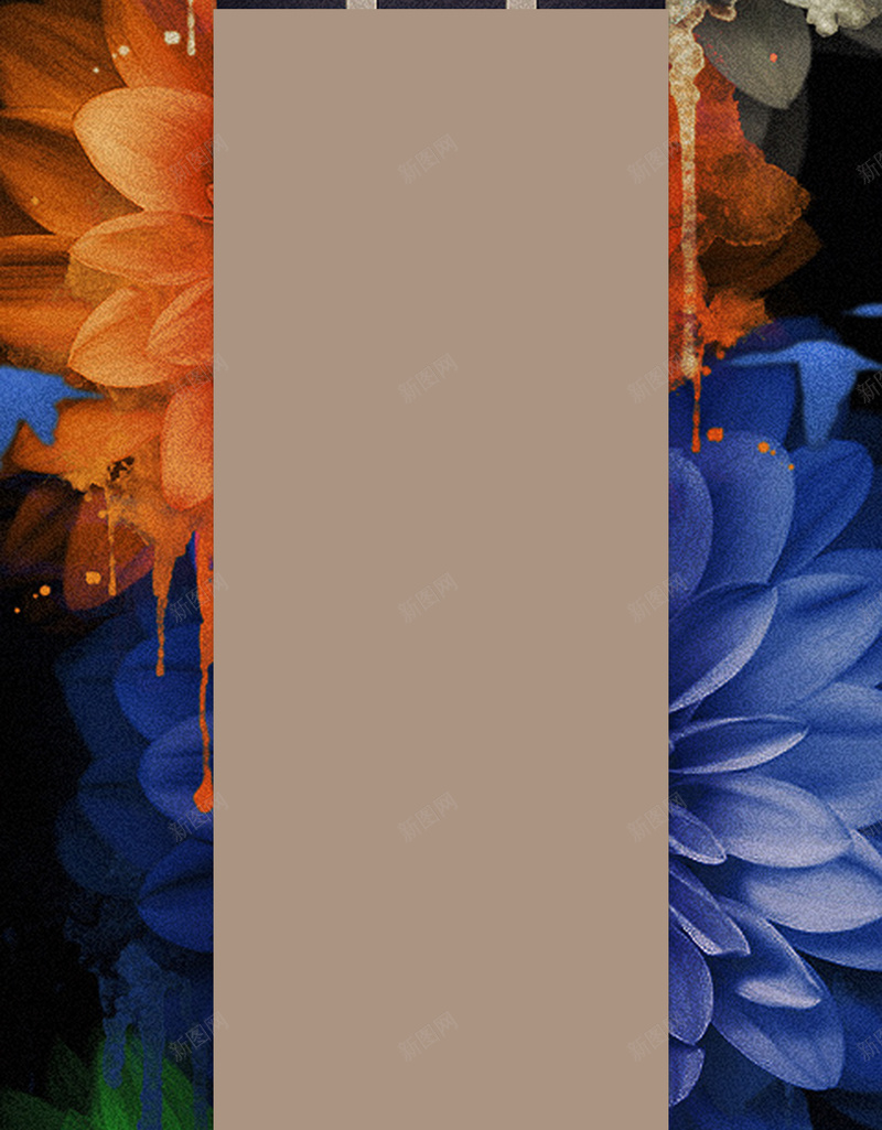 黑色质感创意花卉海报背景jpg设计背景_88icon https://88icon.com 大气 展板 开心 彩色 手绘 海报 简约 素材 花卉 质感 黑底