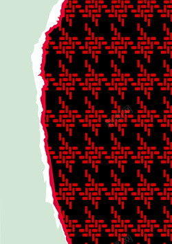 撕痕对话框传统红色纹理撕痕空白纸质封面背景高清图片