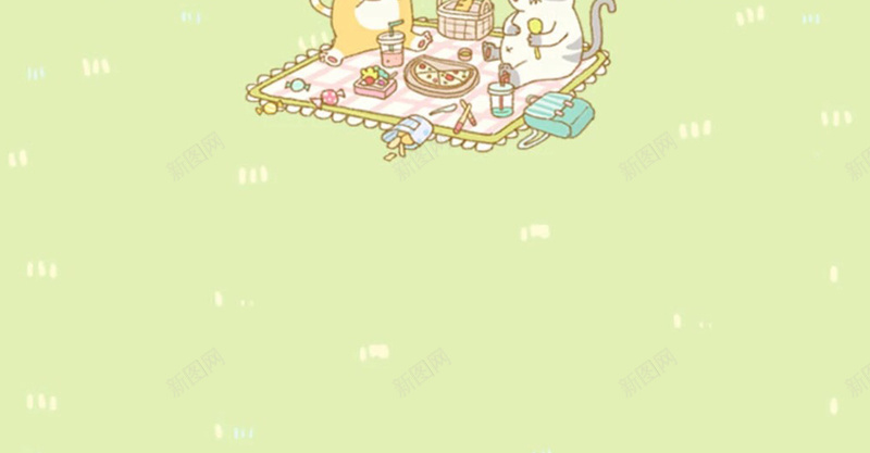 小清新手绘可爱小动物卡通背景jpg设计背景_88icon https://88icon.com 卡通背景 小动物 小清新 可爱 手绘 蓝色背景 露营 野外 聚餐 花卉 白云