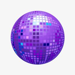 紫色炫酷立体球素材